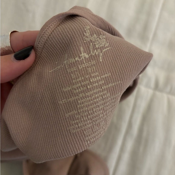 Free People Halter Open Back Mock Neck Bodysuit in Mauve Pink color - Picture 4 of 5